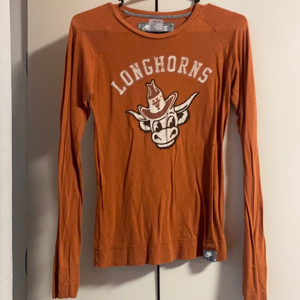 vintage nike texas long horns fitted long sleeve
